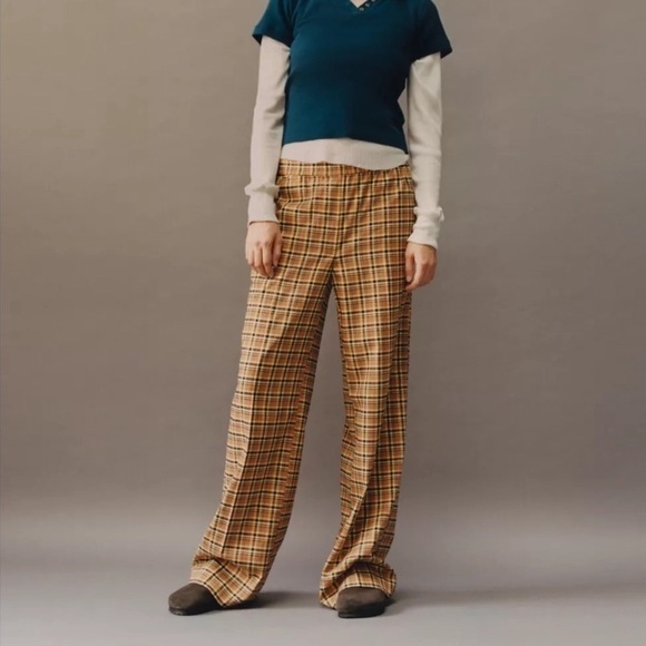 UO Plaid 90s Y2K Colette Pull-On Trouser Pants - Picture 3 of 10